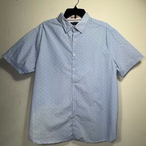 Denim & Flower Men's Light Blue Print Slim Fit Button Down Size XL